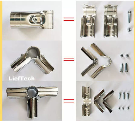 Connettore di tubi e accessori cromati verticali a forma di T