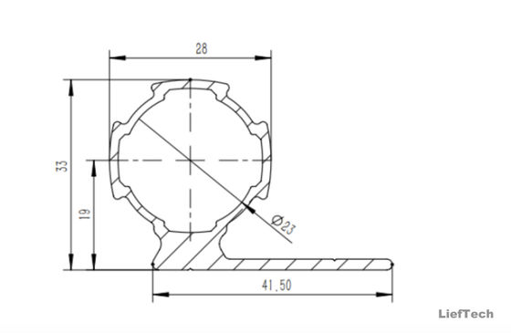 1.2 mm Spessore tubo in lega di alluminio Dimensioni standard internazionali
