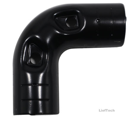 stampaggio di 90 gradi metallo tubo comune con due coppie di bulloni M6 * 25