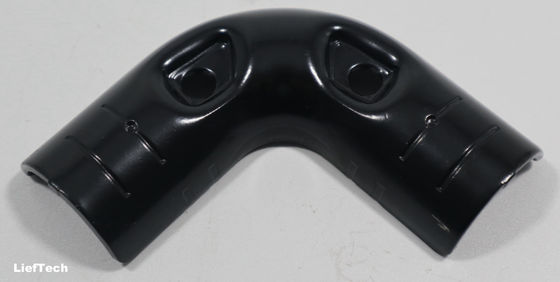 stampaggio di 90 gradi metallo tubo comune con due coppie di bulloni M6 * 25